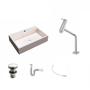 Imagem de Kit Cuba RT55 Com Torneira Pratika 1060 Metal e Válvula Click 1 Polegada e Meia e Sifão Pvc e Flexív