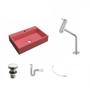 Imagem de Kit Cuba RT55 Com Torneira Pratika 1060 Metal e Válvula Click 1 Polegada e Meia e Sifão Pvc e Flexív