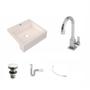 Imagem de Kit Cuba XQ395 com Torneira Luxo 1195 e Válvula Click 1 1/2 com Sifão PVC e Flexível Compace