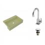 Imagem de Kit Cuba XRT55 com Torneira Luxo 1195 e Válvula Click 1 1/2 Polegada Compace