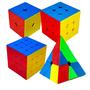 Imagem de Kit Cubo Mágico 2x2x2 + 3x3x3 + 4x4x4 + Piramide Profissiona