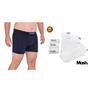 Imagem de Kit Cueca Boxer Plus Size Masculino Trifil - Tam.GG1 - Cor:Marinho + Kit 3 Meias Sapatilha Tamanho:39 - Cor:Branco