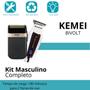 Imagem de KIT Cuidado Masculino (KEMEI 2024 + 9164) para barba e cabelo