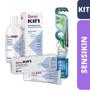 Imagem de KIT Cuidados para Dentes Sensíveis (Enxague + Creme Dental Sensikin + Escova Oral-B)