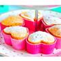 Imagem de Kit Cupcake Assadeira + 6 Forminhas Coracao de Silicone + 1 Espatula  Mor 