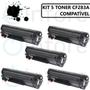 Imagem de Kit de 05 Toner Compatível Para CF283a  cf283a 83A Impressoras M125A M201 M225 M226 M202 M127FN M127FW