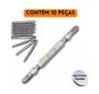 Imagem de Kit de 10 Bits Phillips PH2 65MM - Ferramenta Essencial para Fixação de Parafusos