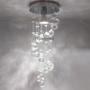 Imagem de KIT de 2 Lustres de Cristal Espiral com 50cm de Altura P/ Balcão de Cozinha Acompanha 2 Lâmpadas