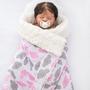 Imagem de Kit de 2 Mantas Cobertor Bebê e Infantil para Menina com Sherpa