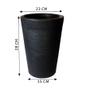 Imagem de Kit de 2 vasos coluna para planta decorativo grafiato de luxo em polietileno 28x23