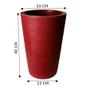 Imagem de Kit de 2 vasos coluna para planta em polietileno para decoração de jardim e casa de luxo 40x33
