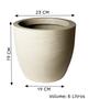 Imagem de Kit de 2 vasos cone para planta grafiato de luxo em polietileno para decoração 19x23