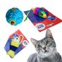 Imagem de kit de 3 Brinquedos para gatos interativo rato e peixe sisal aranhador pet