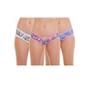 Imagem de Kit de 3 Calcinhas Caleçon Zebra com Renda BR Lingerie