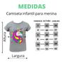 Imagem de Kit de 3 Camisetas Infantis em Malha 100% Algodão para Meninas Estampada