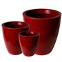 Imagem de Kit de 3 coluna para planta decorativo liso polido de luxo em polietileno para decoração de jardim e casa de luxo