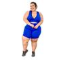 Imagem de Kit de 3 Conjuntos Short e Top Plus Size Roupa de Academia