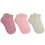 Imagem de Kit De 3 Pares Meia Lupo Sport Kids Cano Curto Infantil Algodão Cores Básicas Para Menino E Menina