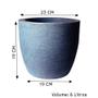 Imagem de Kit de 3 vasos para planta decorativo grafiato de luxo em polietileno para jardim e casa