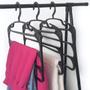 Imagem de Kit de 30 Cabides Multiuso com 3 Divisórias Para Roupa/Calça/Bermuda 37x32 cm