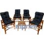 Imagem de Kit De 4 Cadeiras Lindíssimas De Bambu Varanda Area Jardim