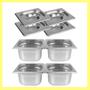 Imagem de Kit de 4 Cubas Gastronômicas Com Tampa Buffet Inox 1/6 100mm