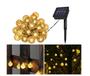 Imagem de Kit de 4 Luminaria tipo Bola de Natal Solar para Jardim - 3000K