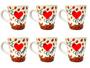 Imagem de Kit De 6 Xicaras Caneca De 110ml De Porcelana Eu Amo Café