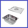 Imagem de Kit de 8 Cubas Gastronômicas Com Tampa Buffet Inox 1/2 65mm