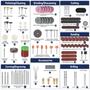 Imagem de Kit de Acessórios HARDELL para Ferramentas Rotativas - 282 Peças para Cortar e Lixar