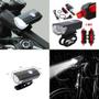 Imagem de kit de acessórios para bike Lanterna Traseira e frontal + Velocímetro com fio