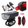 Imagem de kit de acessórios para bike Lanterna Traseira e frontal + Velocímetro com fio