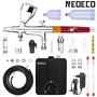 Imagem de Kit De Aerógrafo De Dupla Ação Com Compressor De Parada Automática De 30psi Para Maquiagem, Pintura