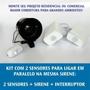 Imagem de Kit de Alarme com 2 Sensores de Presença MA e Sirene Interruptor Bivolt