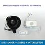 Imagem de Kit de Alarme Sensor de Movimento MA e Sirene Interruptor Bivolt Segurança