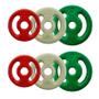 Imagem de Kit De Anilhas Emborrachadas 12 Kg + Barra Polipump 1,30m