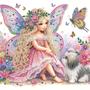 Imagem de Kit De Arte Com Diamantes 5D Em Formato Especial De Fada Floral DIY Amigável Para Iniciantes