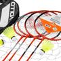 Imagem de Kit de Badminton Vollo 4 Raquete 3 Peteca com Rede - VB004