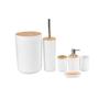 Imagem de Kit de Banheiro Conjunto Completo Lavabo 6 Peças Bambu