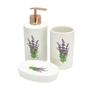 Imagem de Kit de banheiro de porcelana com 3 peças lavanda para lavabo