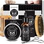 Imagem de Kit de barba MALE GOD Gifts para homens com óleo, bálsamo, pente, pincel e tesoura