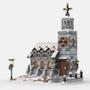 Imagem de Kit de Blocos de Construção IVVTNHZ Little Winter Church - 1077 Peças