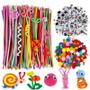 Imagem de Kit De Bolas De Pompom DIY Com Olhos Adesivos E Hastes De Chenille Para Crianças E Adultos Presentes