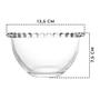 Imagem de Kit De Bowls Tigelas De Cristal Pearl 14cm Com Saladeira Grande 21cm