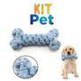 Imagem de Kit de Brinquedo Para Cachorro Cão + Rasqueadeira + Saquinho