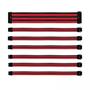 Imagem de Kit de cabo de extensao sleeved psu 30 cm com capa de pvc cooler master - vermelho e preto - cma-nest16rdbk1-gl