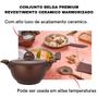 Imagem de Kit de Caçarolas Panelas Antiaderente Cerâmica Cooktop Fogão Indução Belga MTA 3 Peças