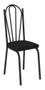 Imagem de Kit de Cadeiras 121 Para Sala de Jantar e Cozinha - Jogo com 4 - Preto Fosco - Assento Preto -  OG Móveis