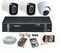 Imagem de Kit De Câmeras Intelbras Com 2 Bullet Externas e 1 Dome Interna DVR Híbrido MHDX C/Hd 250gb