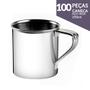 Imagem de Kit de Canecas de inox 250 ml 100 unidades Gourmet Mix